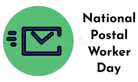 National Postal Worker Day Idea For A Banner Or Poster On A Profession