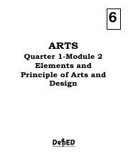 Module Art Q Revised Pdf Arts Quarter Module Elements And