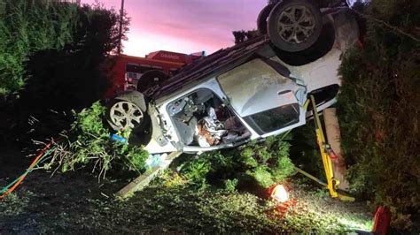 Ressontois Apr S Une Sortie De Route Sa Voiture Termine Sur Le Toit