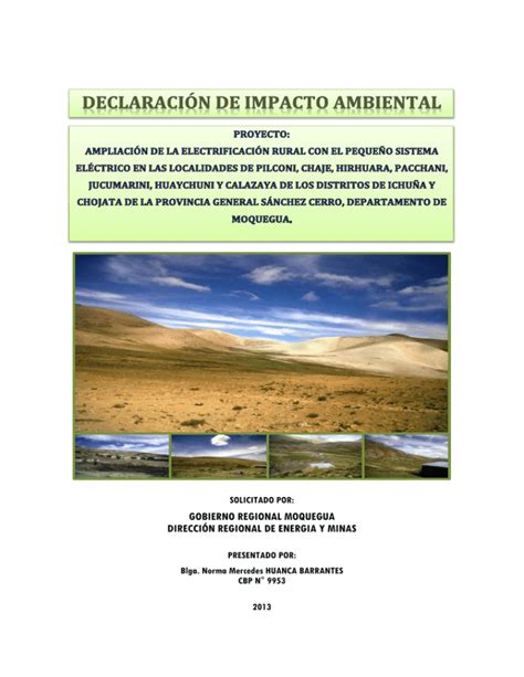 DECLARACIÓN DE IMPACTO AMBIENTAL