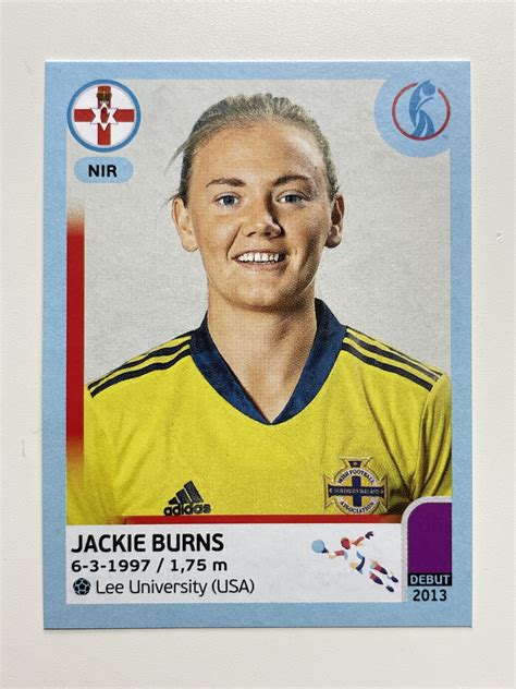 Jackie Burns Northern Ireland Base Panini Women S Euro Sticker