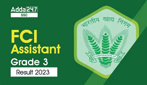 FCI AG3 Result 2023 Out AG 3 Phase 2 Mains Result PDF Link