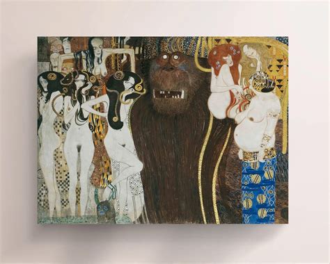 Gustav Klimt, Beethoven Frieze 1902, Vintage Canvas Art Print J_679 - Etsy