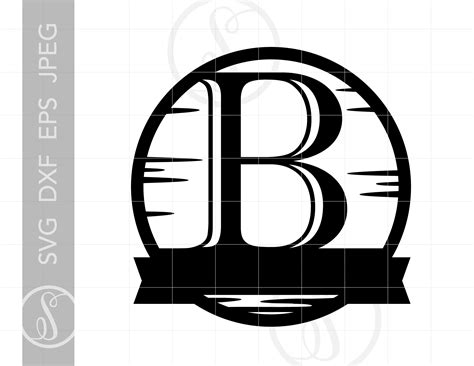 Letter B Monogram Template SVG Letter B Name Frame Template - Etsy