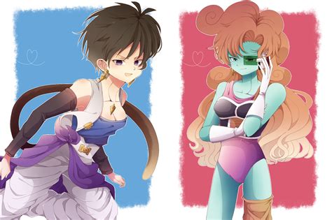 Fasha Zangya Reversed Roles Dragon Ball Females Fan Art