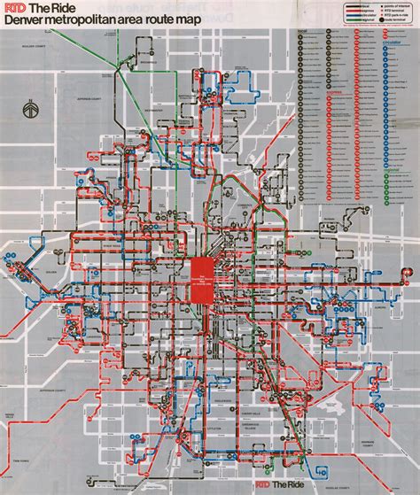 Transit Maps: Historical Map: Denver RTD Bus Network, 1977