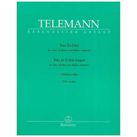 Telemann G Ph Trio Sonate Es Dur Twv Es Chamber Music Paganino