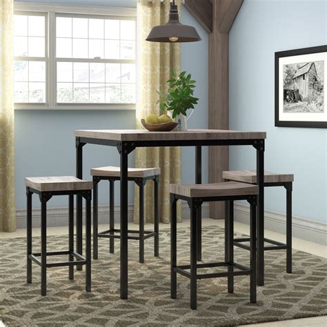 20 Photos Denzel 5 Piece Counter Height Breakfast Nook Dining Sets