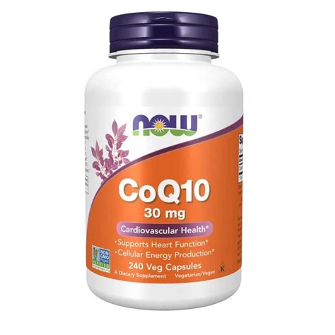 Коензим Q10 30 мг x 240 капсули, Now Foods
