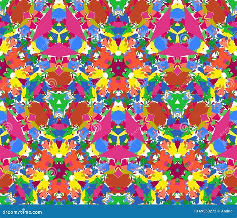 Colorful Kaleidoscope Seamless Pattern Stock Vector Illustration Of