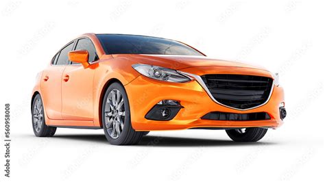 Tokyo. Japan. January 12, 2023. Mazda 3. city car with blank surface ...