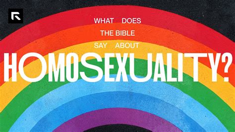 What Does The Bible Say About Homosexuality Youtube