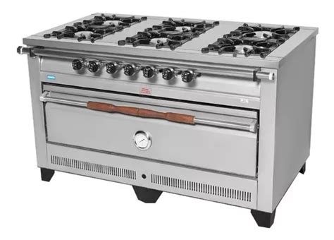 Cocina Industrial Tecno Calor 6 Hornallas Maxihorno L Pesad