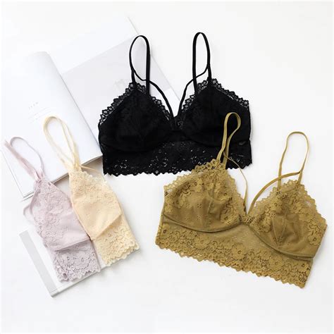 Buy Sexy Lace Crop Top Female Bra Seamless Comfortable Bralette Brassiere