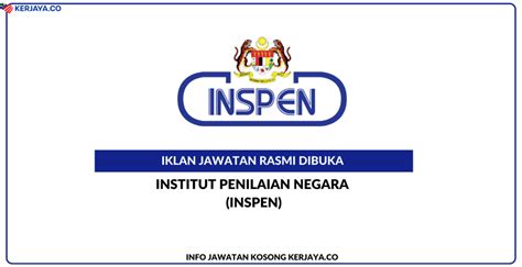 Institut Penilaian Negara Inspen Kerja Kosong Kerajaan