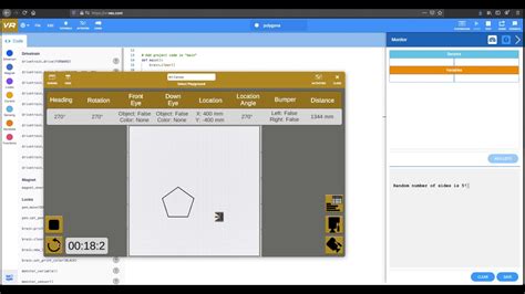 Draw A Polygon Python Vexcode Vr Youtube