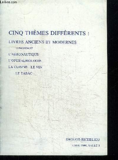 CATALOGUE DE VENTE AUX ENCHERES CINQ THEMES DIFFERENTS LIVRES