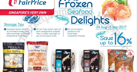 Ntuc Fairprice Frozen Seafood Delights 24 August 06 September 2017