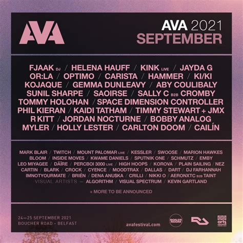 New Event Ava Festival Announce 2021 Lineup Four Four Magazine