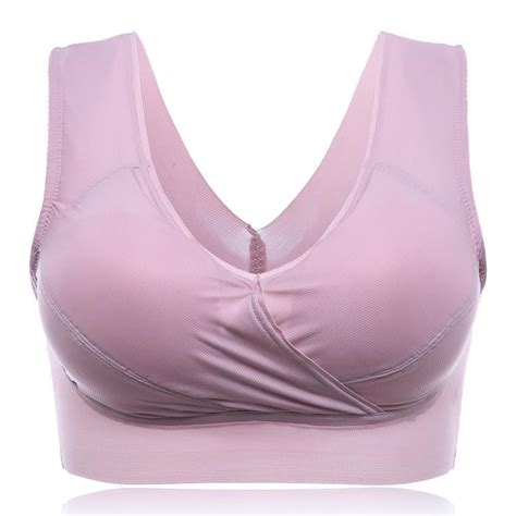 Women S Plus Size Breathable Comfy Seamless Wireless Padded Sports Bra Modasharp