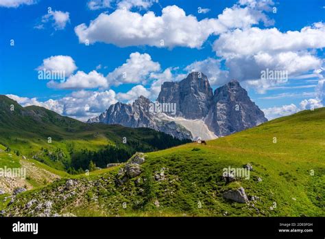 Monte Pelmo Zoldo Dolomites Stock Photo Alamy