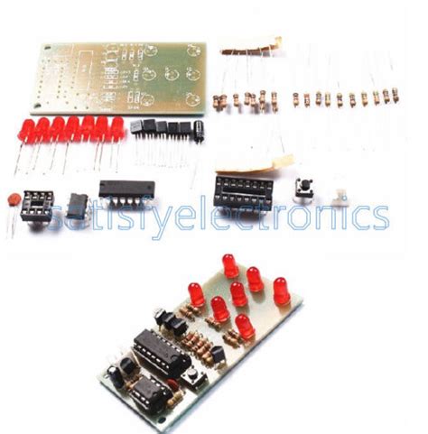 Electronic Dice Ne555 Cd4017 Diy Kit 5mm Red Led 4 5 5v Icsk057a Electronic Fun Ebay