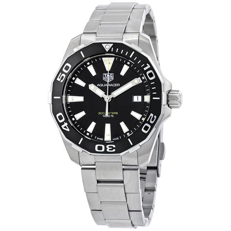 Tag Heuer Aquaracer Black Dial Quartz Men's Watch WAY111A.BA0928 - Aluminum Bezel - Aquaracer ...