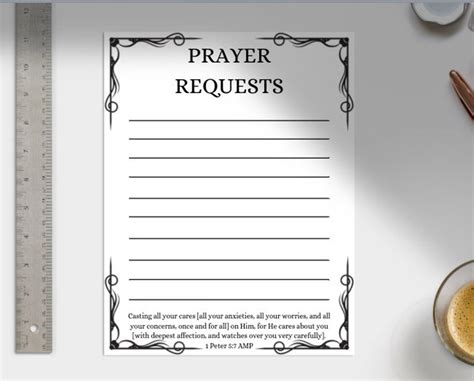 Prayer Request Sheet Template Pray Prayer Black And White Prayers