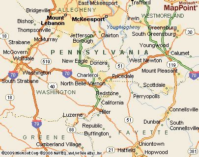 Where is Charleroi, Pennsylvania? see area map & more