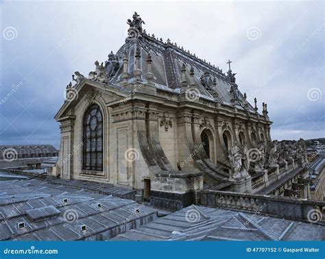 Roof View Of The Royal Chapel At Versailles Palace Editorial