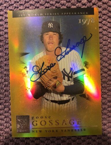 Goose Gossage Autographed Signed Topps Tribute World Series Gold