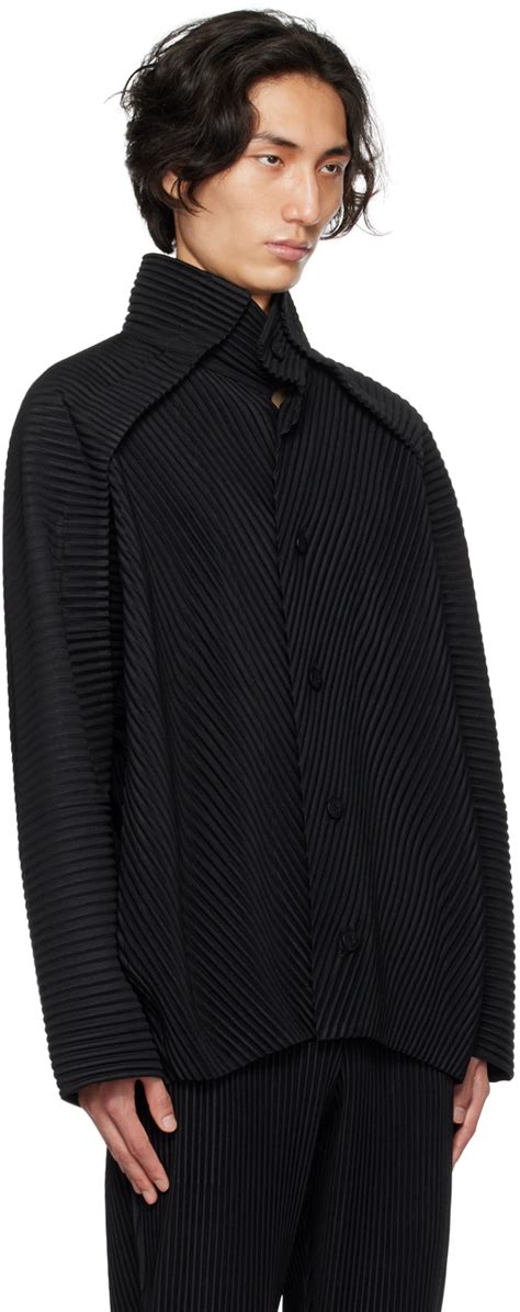 Homme Pliss Issey Miyake Black Monthly Color July Jacket Homme Plisse