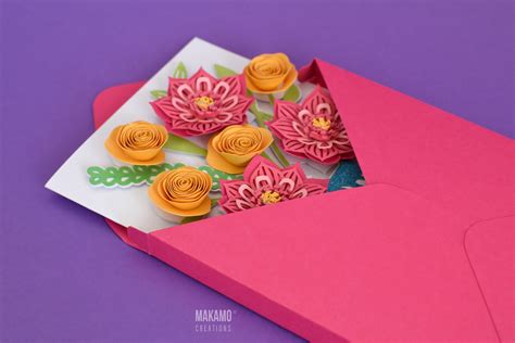 3d Floral Card Svg Mothers Day Card Happy Birthday Card Vase With Flowers Pop Up Card And 3d