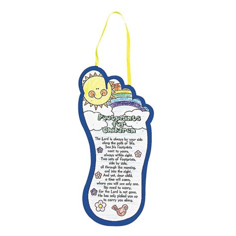 Color Your Own Inspirational Footprints Poems