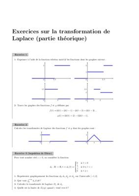 Exercices Corriges Sur La Transformation De Laplace Pdf Notice Manuel