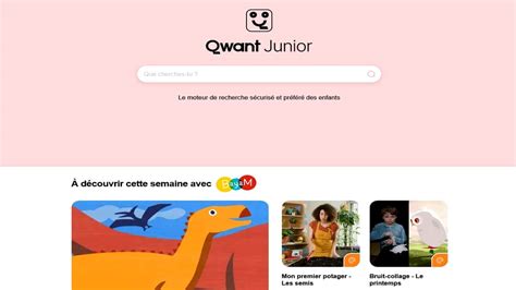 Le Moteur De Recherche Qwant Junior Lance Une Nouvelle Version Avec