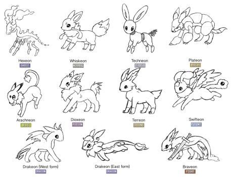 Eeveelutions Coloring Pages at GetDrawings | Free download