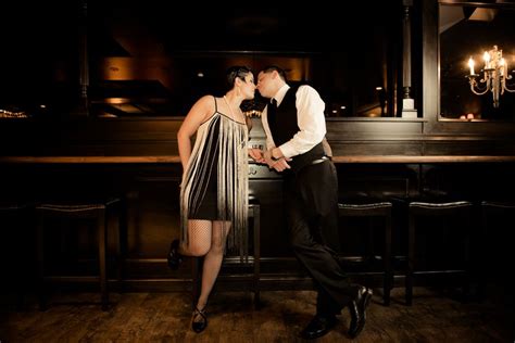 1920s Speakeasy Engagement Shoottiffany And Matt Engagement Shoots