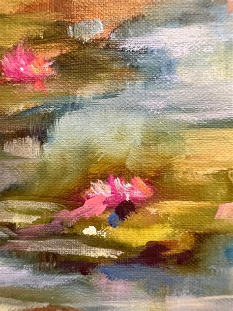 Lily Pond Oil Painting,original Artwork, 8x8 Inch - Etsy