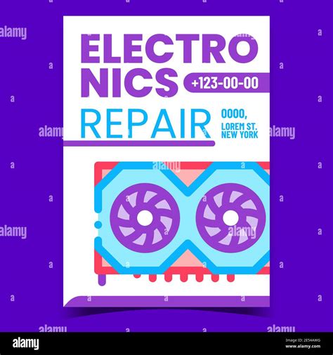 Electronics Repair Service Promotion Banner Vector Stock Vector Image