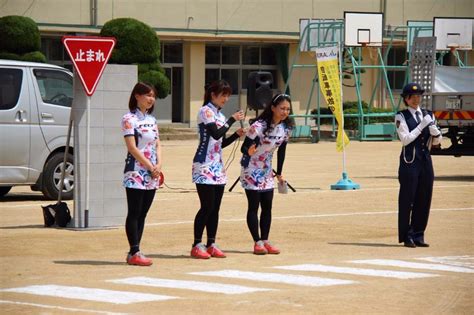 自転車の交通安全教室ちゃりん娘