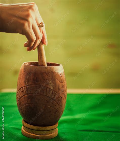 Pinolillo drink on the table with background, Nicaraguan pinolillo ...