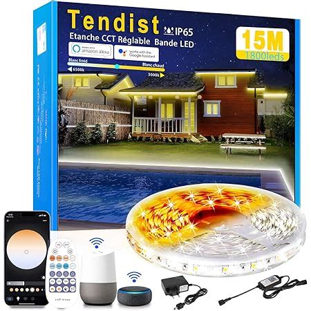 Tendist Bande Led Ext Rieure Blanc Chaud Blanc Froid R Glable V