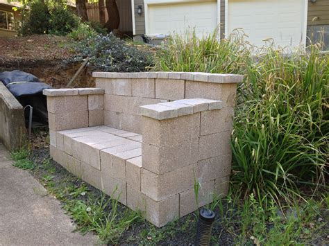 Cinder Block Bench I Like The Basic Shape Needs To Be Done Much