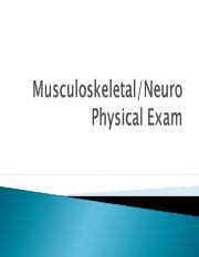 Comprehensive Guide To Musculoskeletal And Neuro Assessment Course Hero