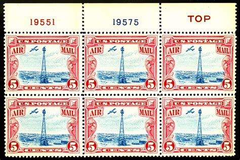 U S C11 Mint PL Block Of 6 OG NH United States Air Mail Stamp