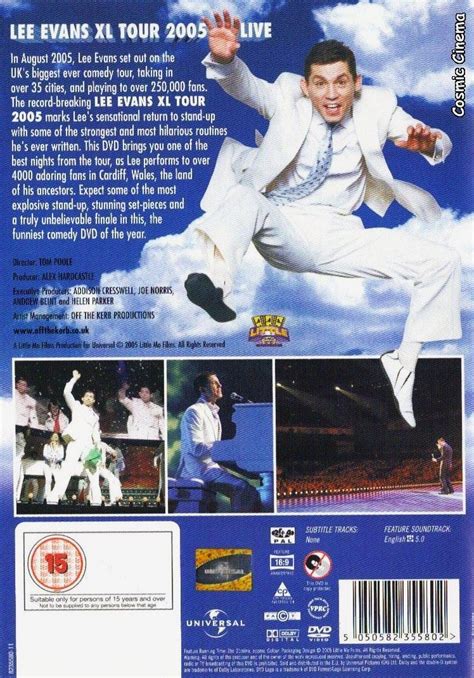 Lee Evans Xl Tour Live Dvd Lee Evans Movies And Tv