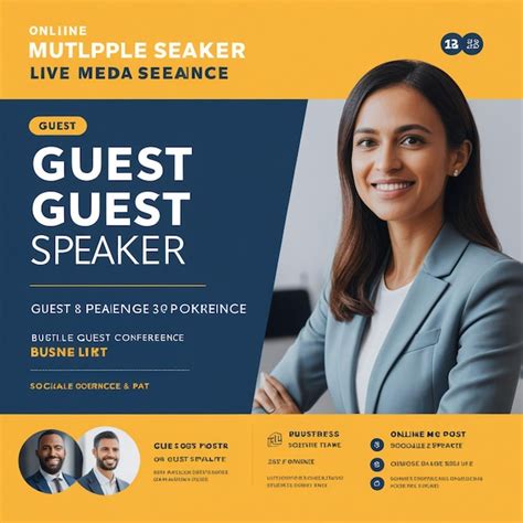 Online Multiple Guest Speaker Business Live Conference Social Media