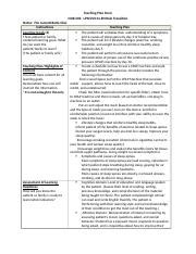 Teaching Plan For LPN LVN To RN Role Transition Course Hero