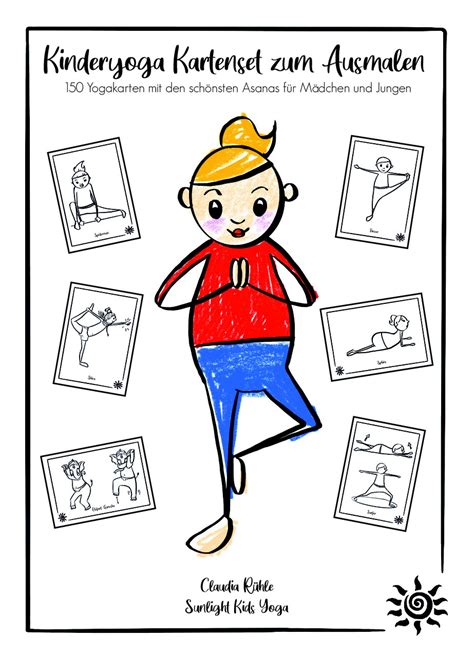 Yogakarten Zum Ausmalen Und Malbuch F R Kinderyoga Yoga F R Kinder